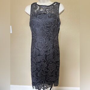 Cache Embroidered Lace Dress